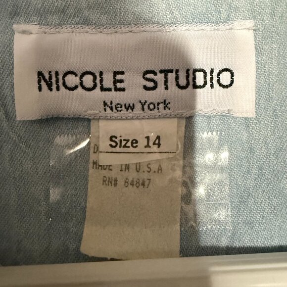 Vintage Nicole Studio Womens Denim Tunic/Jacket, 14 - Picture 9 of 9